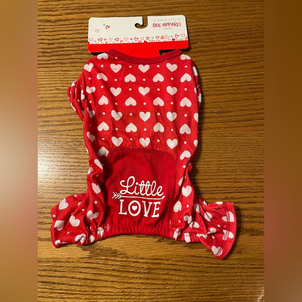 Dog Valentine’s heart outfit
